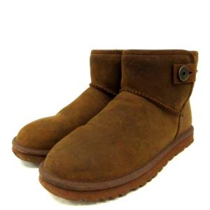 UGG australia ブーツ ムートン ショート ベニ BENI レザー フラット 裏ボア 茶