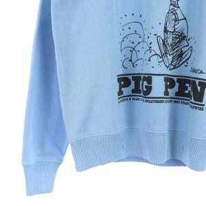 MARC JACOBS × PEANUTS トレーナー スウェット 長袖 ダメージ加工 プリント XS 水色 青