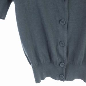 HERMES ニットアンサンブルカーディガン 34 ダークグレー