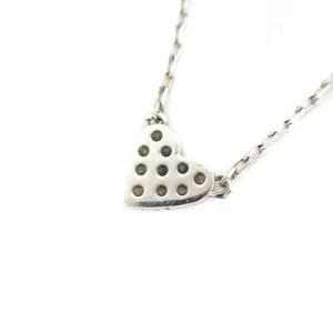 AHKAH vivian couture ハートパヴェ ネックレス ダイヤモンド 0.05ct K18WG