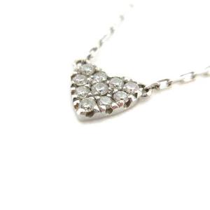 AHKAH vivian couture ハートパヴェ ネックレス ダイヤモンド 0.05ct K18WG