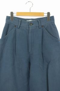 SEYA. Sashiko Pants 刺し子パンツ ワイドテーパード S 青