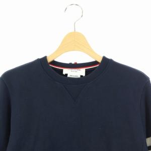 THOM BROWNE ライン入りスウェット トレーナー プルオーバー 紺 白