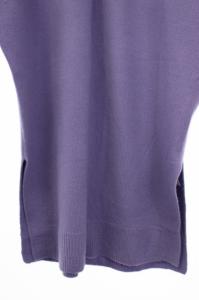 nagonstans 19AW スリット ニットワンピース Vネック ロング コクーン ウール 長袖 36 紫 パープル