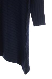 Martin Margiela 6 MM6 Asymmetric ストライプニットワンピース アシンメトリー ロング ウール 長袖 M 紺 黒