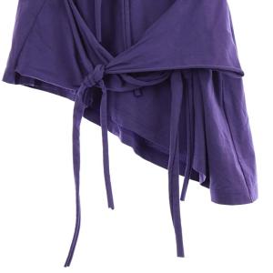 nagonstans 19AW デザインカットソー 半袖 プルオーバー クルーネック 38 紫