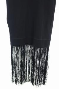 Martin Margiela 6 MM6 18AW フリンジ ノースリーブワンピース ロング XS 黒