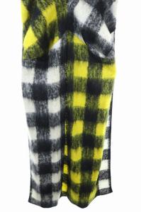 Martin Margiela 1 19AW チェック柄モヘアキャミワンピース ロング 36 黒 白 黄