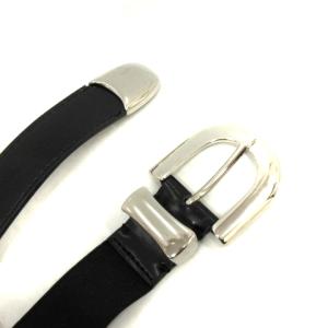 Martin Margiela 6 メゾンマルジェラ MM6 ダブルバックルベルト レザー S 黒 ブラック