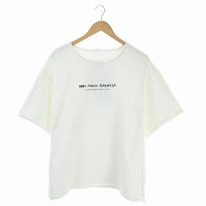 MM6 トレーナー スウェット ロゴプリント 半袖 L 白 ホワイト