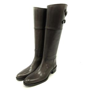 SARTORE ブーツ ジョッキー レザー ロング 36 茶色 ブラウン