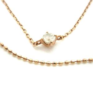 4℃ ブレスレット アクセサリー 2連 K10 ホワイトトパーズ イエローゴールド