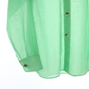 AURALEE WOOL RECYCLE POLYESTER SHEER CLOTH SHIRT シャツ