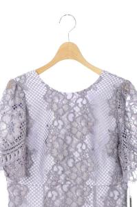 Diagram 20SS コードレースタイトワンピース パープル