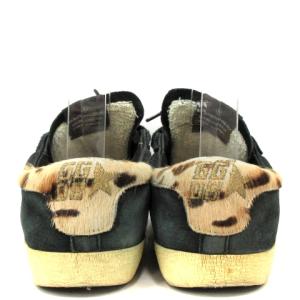 GOLDEN GOOSE SUPERSTAR スニーカー ハラコ スエード USED加工 38 23cm 黒 ブラック