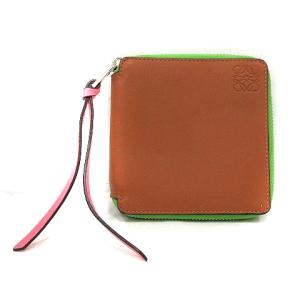 LOEWE 財布 二つ折り アナグラム ラウンドファスナー