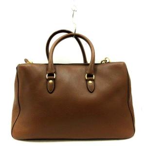 J&M DAVIDSON バッグ ハンド ショルダー 2way レザー 茶