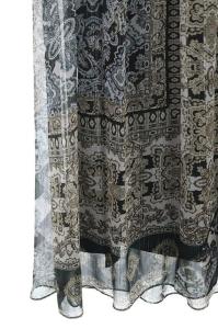 GRACE CONTINENTAL 18AW エスニックプリント半袖ワンピース ブラック