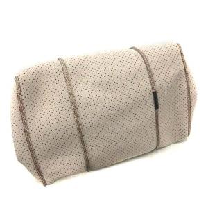 STATE OF ESCAPE トートバッグ ネオプレン ポーチ付きパンチング ベージュ