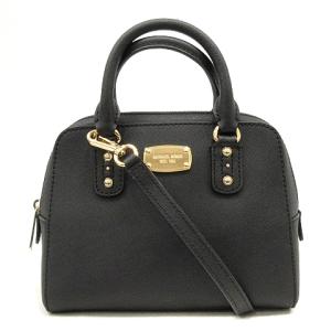 ハンドバッグ ショルダー 2way レザー 黒 ブラック