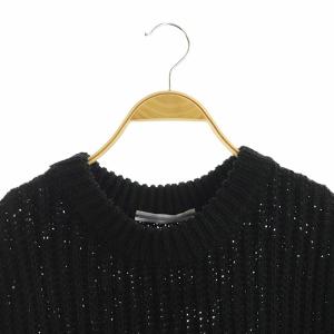 cristaseya 20SS Linen Ribbed 3yarns Gilet リネンニットベスト プルオーバー XS 黒