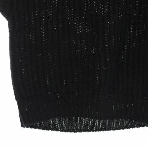 cristaseya 20SS Linen Ribbed 3yarns Gilet リネンニットベスト プルオーバー XS 黒