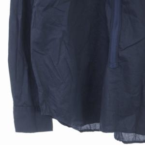 YSTRDY'S TMRRW COTTON LAWN 925 PULLOVER SHIRT シャツ ジップアップ プルオーバー 長袖 M 紺 ネイビー