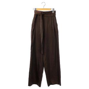 ロク サテンパンツ ブラウン