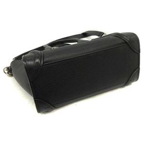 CELINE ラゲージ ナノショッパー ドラムドカーフスキン ブラック
