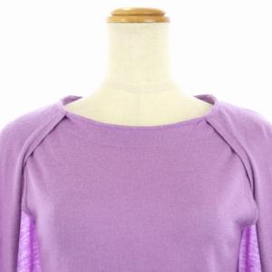 MYLAN Cape Layerd Tank ニット カットソー ケープ カシミヤ ノースリーブ 紫