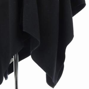 ARMANI JEANS ウールケープ コート アウター パイピング 38 黒 ブラック