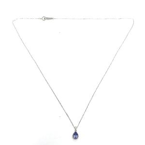 VENDOME AOYAMA ドロップネックレス アクセサリー Pt950 Pt850 タンザナイト ダイヤモンド プラチナ 青 ブルー