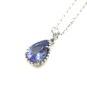 VENDOME AOYAMA ドロップネックレス アクセサリー Pt950 Pt850 タンザナイト ダイヤモンド プラチナ 青 ブルー