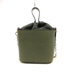Martin Margiela 11 20AW ハンドバッグ ワンハンドル ショルダー 2way 5ACバケット 巾着 チェーン レザー カーキ