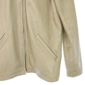 A.P.C. レザージップアップジャケット S ベージュ