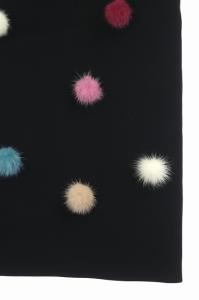 Diagram GRACE CONTINENTAL ミンクポンポンドレス ワンピース ノースリーブ ひざ丈 タイト