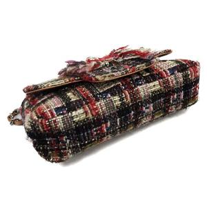 CHANEL フリンジ ツイード チェーンショルダーバッグ ココマーク マルチカラー