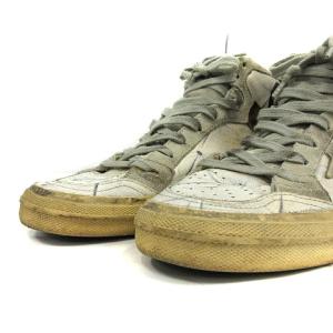 GOLDEN GOOSE 2.12 加工 スニーカー ハイカット レザー 38 24cm 白 ホワイト