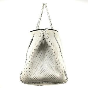 STATE OF ESCAPE Escape bag トート ハンドバッグ パンチング 白 ホワイト ポーチ付き