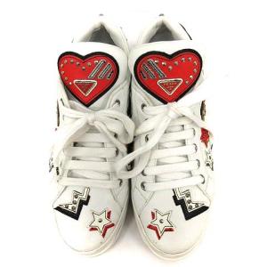 PRADA 19SS スニーカー ローカット 厚底 ロボット パッチワーク スタッズ