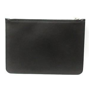 Neil Barrett ポーチ サンダーボルト レザー 黒 ブラック 白 ホワイト