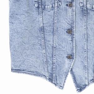 STELLA McCARTNEY デニムベスト ケミカルウォッシュ 34 ライトブルー