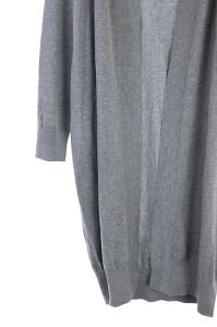 HYKE コットン ロングカーディガン グレー