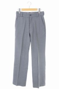 センタープレスストレートパンツ スラックス 34 グレー