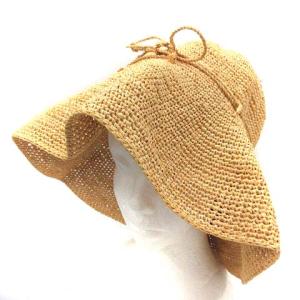 帽子 麦わら帽子 ストローハット ラフィア ベージュ