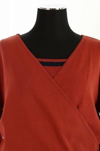 Diagram 20SS ドルマン レイヤード ニットワンピース ネイビー レッド