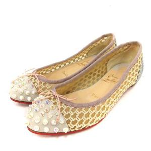 パンプス バレエシューズ フラット ポインテッドトゥ スタッズ