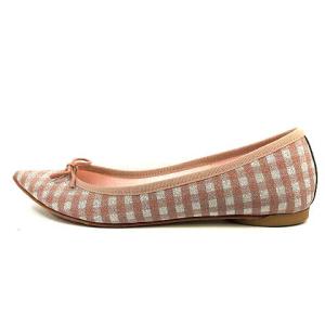Repetto Brigitte Ballerina フラット ポインテッドトゥ グリッター ラメ チェック