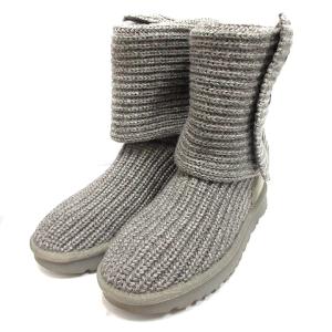 UGG australia クラシックカーディ ブーツ ニット ミドル 23cm グレー 1016555