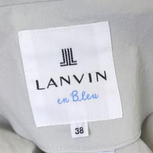 LANVIN en Bleu ドレスコート ミリタリー スプリング ベルト付き 38 ライトグレー